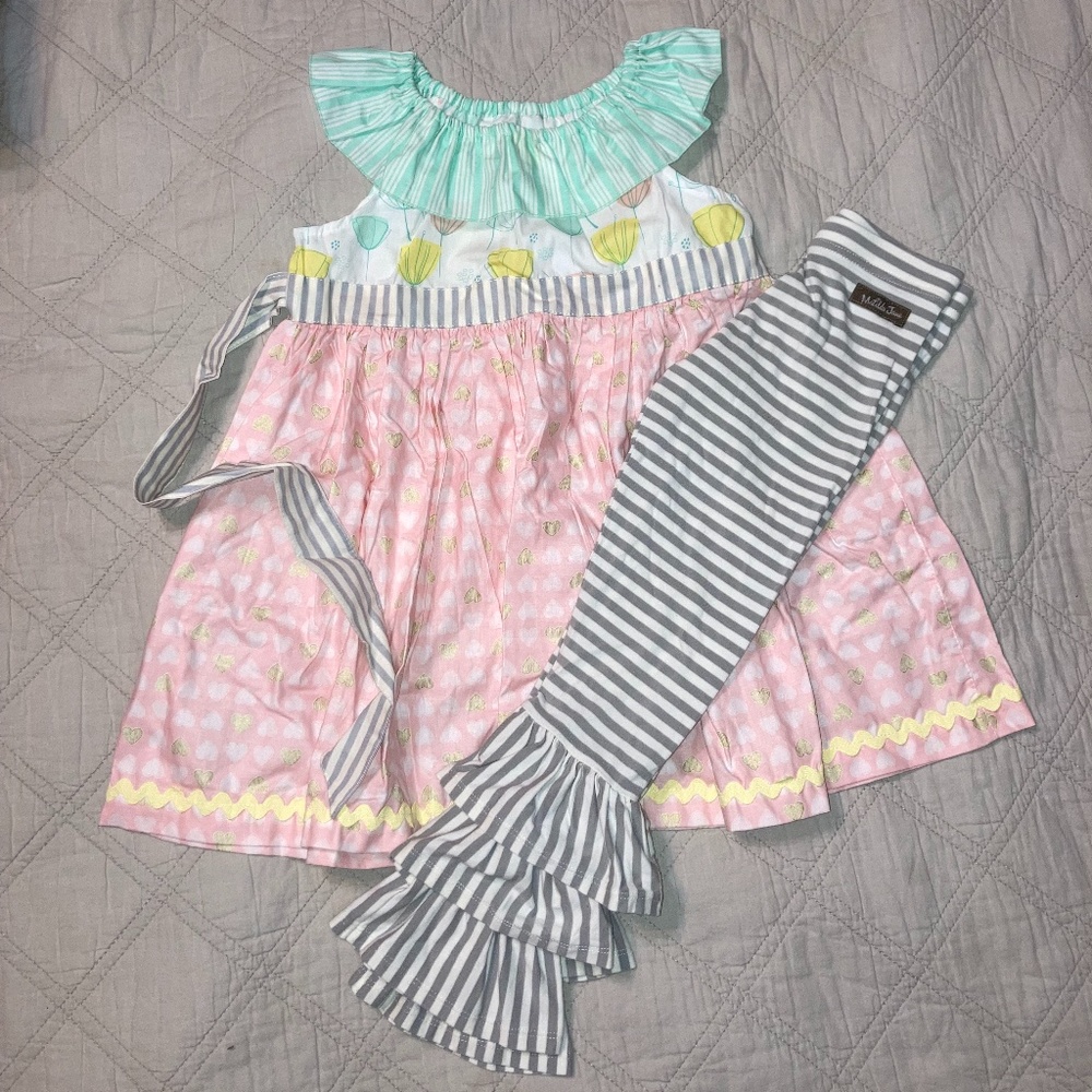 Matilda Jane Tunic Dress/Leggin Set Sz 6